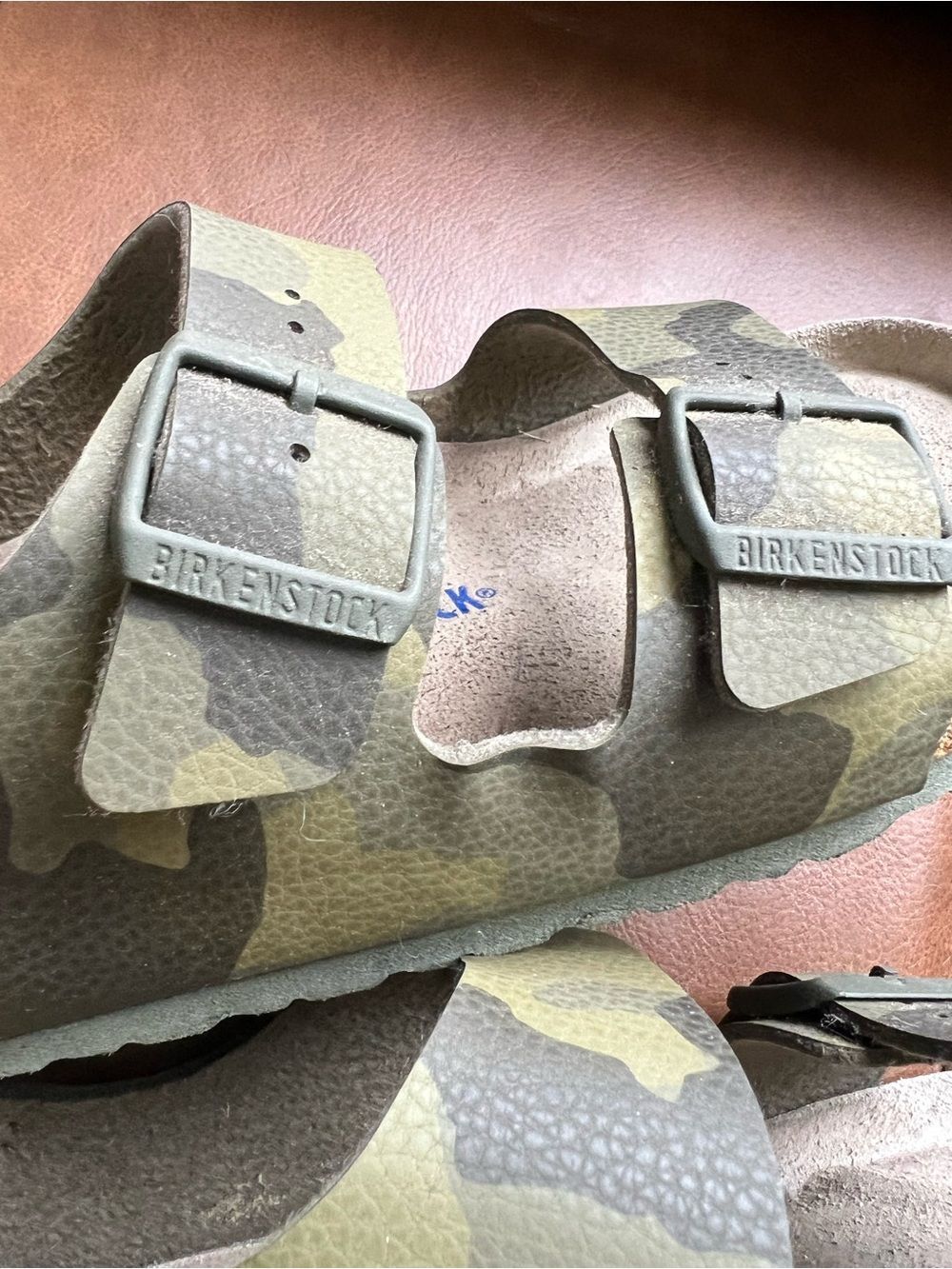 Birkenstock Milano Birko Flor Sandals Mens Size 12 EU 45 Desert Soil Camo Green - Picture 8 of 10